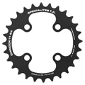 CHAINRING FOR MTB- 4 Arms- INNER FOR DOUBLE 28T.Ø 64 CHINOOK ALUMINIUM BLACK- TA FOR SHIMANO / SRAM / RACE FACE / FSA 10/11 SPEED-.