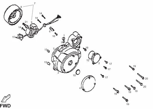 Couvercle carter variateur