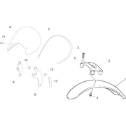 Carrosserie av. - Garde-boue AV