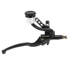 MAITRE CYLINDRE DE FREIN SCOOT UNIVERSEL AVANT AVEC BOCAL SEPARE DIAM 42mm ALU CNC NOIR DROIT (RETRO DIAM 10 mm) (PAIRE) -P2R