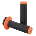 REVETEMENT POIGNEE PROGRIP MOTO OFF ROAD 809 SIMPLE DENSITE ORANGE/NOIR CLOSED END 115mm (AVEC LOCK ON - LIVRER AVEC 7 EMBOUTS 2T ou 4T) (CROSS/MX) (PAIRE)