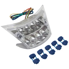 FEU ARRIERE SCOOT LEXUS BLANC ADAPTABLE PIAGGIO 50 ZIP A LEDS AVEC CLIGNOTANTS (HOMOLOGUE CE)  -REPLAY-