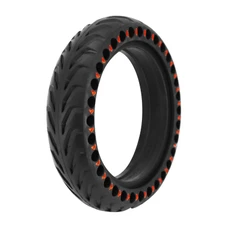 PNEU TROTTINETTE  8.5 X 2.00 NID ALVEOLE NOIR ET ROUGE PNEU PLEIN LARGEUR INTERIEUR 34 mm