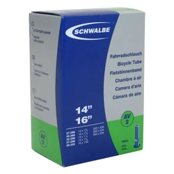 INNER TUBE FOR BICYCLE 350 x 35A - 14" SCHWALBE -SCHRADER VALVE- ALUMINIUM (37-288 to 40-305) (AV2)