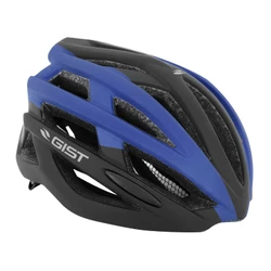 CASQUE VELO ADULTE GIST ROUTE PLANET NOIR/BLEU MAT IN-MOLD TAILLE 52-58 REGLAGE MOLETTE 212GRS