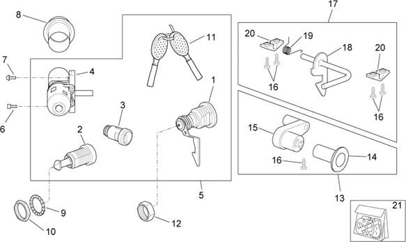 Décalco - Kit serrure