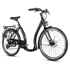 VELO MUSCULAIRE CITY BIKE 26 LEADER FOX EMA 2025 FEMME NOIR 7V CADRE ALU 17 POUCES (TAILLE ADULTE 165 à 173 cm)