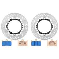 DISQUE ET PLAQUETTE DE FREIN ADAPTABLE YAMAHA 500 TMAX 2008>2011 AV (PACK FREINAGE/ENSEMBLE DISQUE FLOTTANT x2, PLAQUETTE x2) -NEWFREN