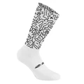 CHAUSSETTES / SOCQUETTES ETE GIST VELA MOTIF NOIR ET BLANC 43/47 ANTIBACTERIEN - HAUTEUR 20 cm (PAIRE) -5857