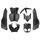 CARROSSERIE/CARENAGE SCOOT ADAPTABLE MBK 50 STUNT/YAMAHA 50 SLIDER NOIR MAT (7 PIECES) -P2R