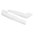 SIDE COVER (ENGINE) FOR MOPED PEUGEOT 103 MVL WHITE + PEUGEOT BRAND LOGO (PAIR)  -SELECTION P2R-