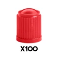 BOUCHON DE VALVE MOTO/SCOOT/CYCLO STANDARD PLASTIQUE ROUGE  (VENDU PAR 100)  -SELECTION P2R-