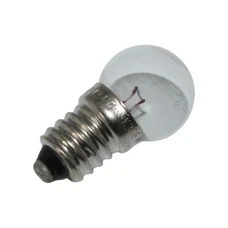 AMPOULE/LAMPE VELO 6V 2,4W CULOT E-10 GRAISSEUR BLANC A VISSER (FEU DE POSITION AVANT) (VENDU A L UNITE) -FLOSSER