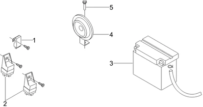 Relais - Batterie - Avertisseur sonore