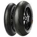PACK/TRAIN DE PNEU MOTO AVANT + ARRIERE PIRELLI DIABLO SUPERCORSA V2 SC2 RADIAL ZR 120/70-17  FRONT TL 58W + 180/55-17 REAR TL 73W  (VENDU PAR 2)