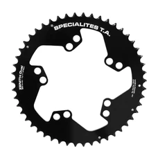 CHAINRING FOR ROAD BIKE- 5 Arms 53Teeth - Ø 110/130 EXTERNAL - ALUMINIUM BLACK 7075 TA ZENITH for LOOK ZED CHAINSET 10/11 Speed.