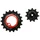 GALET DERAILLEUR TRIPEAK 11-18 DENTS CERAMIC POUR DERAILLEUR 11V. ROUGE COMPATIBLE SHIMANO GRX RD-RX812/817 (JEU DE 2)