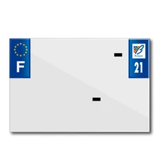 BANDE PLAQUE MOTO 210x145 POUR PVC AVEC RAISON SOCIALE DEP. 21/EURO (VENDU A L'UNITE)