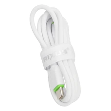 CABLE DE CHARGEMENT USB VERS USB-C RIXUS BLANC 60W (VENDU A L'UNITE) -RX2015S