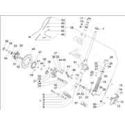 Fourche/tube direction - Ensemble butée dir.