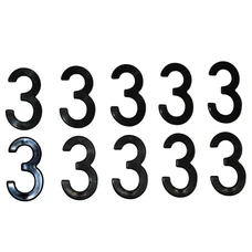 LICENSE PLATE NUMBER FOR MOTORBIKE/SCOOT - 45 mm ALU - TIFLEX - 3 - (SOLD PER 10)