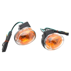 TURN SIGNAL FOR SCOOT MBK 50 BOOSTER 2004>/YAMAHA 50 BWS 2004>/KEEWAY 50 HURRICANE, FOCUS - FRONT - TRANSPARENT/CARBON -CEE APPROVED- (PAIR) -REPLAY