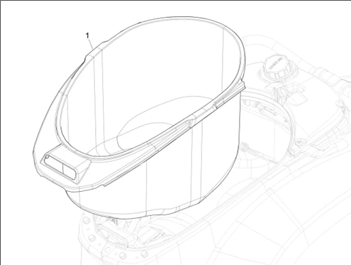 Logement casque - Dessous de selle