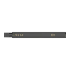 EMBOUTS/LAMES INTERCHANGEABLES DE TOURNEVIS A FRAPPER WERA 800 S 1/4 A FENTE/PLAT 1,0 x 5,5 mm L 70 mm (VENDU A L'UNITE)) -MARQUE ALLEMANDE POUR LES ATELIERS