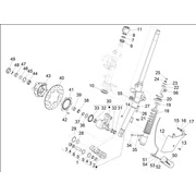 Fourche/tube direction - Ensemble butée dir.