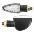 CLIGNOTANT MOTO AVOC TOSA 15 LEDS BASE ABS TRANSPARENT/NOIR (L 68mm / H 28mm / L 42mm) (HOMOLOGUE CE) (PAIRE)