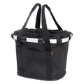 FRONT BASKET- CANVAS- KLICKFIX BIKEBASKETS - BLACK - ON HANDLEBAR 15Lt (35x28x26cm) (WITHOUT BRACKET)