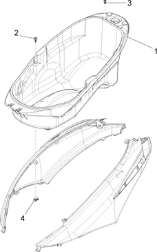 Logement casque - Dessous de selle