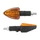 TURN SIGNAL (UNIVERSAL) REPLAY MINI TRIANGLE ORANGE/BLACK -BULB- (PAIR) ** (L 82mm / H 37mm / Wd 28mm)