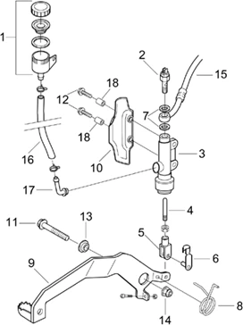 Pompe frein arrière