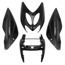 CARROSSERIE/CARENAGE SCOOT ADAPTABLE MBK 50 NITRO 1997>2012/YAMAHA 50 AEROX 1997>2012 NOIR BRILLANT (KIT 4 PIECES)  -P2R-