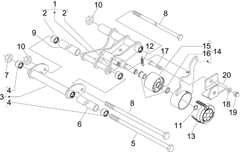 Bras oscillant