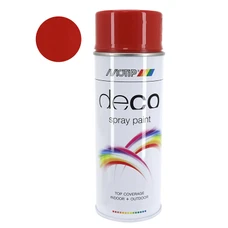 BOMBE DE PEINTURE MOTIP DECO GLYCERO BRILLANT ROUGE FEU AEROSOL 400ml (01628)