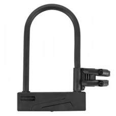 ANTIVOL VELO U NEWTON 195 x 110 mm DIAM 12 MM NOIR/ROUGE AVEC SUPPORT (2 CLES) HOMOLOGUE ART **
