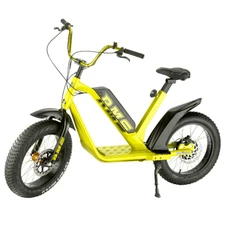 DRAISIENNE ELECTRIQUE RMS E-DRAIS MAX JAUNE RAL 1021 MOTEUR 350 W HOMOLOGUE NF EN 14764 (DIM 1,65x0,83x1,18m) -MADE IN FRANCE