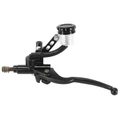 MAITRE CYLINDRE DE FREIN SCOOT UNIVERSEL ARRIERE AVEC BOCAL SEPARE DIAM 42mm ALU CNC NOIR GAUCHE (RETRO DIAM 10 mm) (PAIRE) -P2R