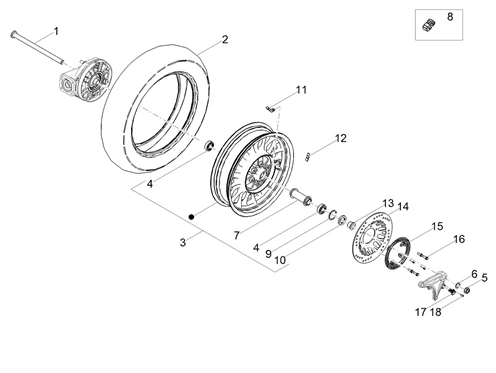 Roue arrière