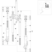 Composants de la fourche (Kayaba)