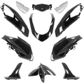 CARROSSERIE/CARENAGE MAXISCOOTER ADAPTABLE YAMAHA 125 N-MAX 2015>2020 NOIR BRILLANT (KIT 11 PIECES) -P2R