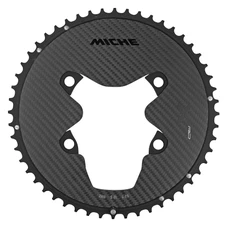 PLATEAU ROUTE 4BRA D.110 POUR SHIMANO DURA ACE R9200 MICHE 52DTS EXTERIEUR NOIR 12V. ALU, CARBONE 3K (poids 127 g) -X2 RD R92