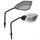 MIRROR FOR SCOOT REPLAY ARROW -WHITE-  BLACK ARM Ø 8mm (SOLD PER PAIR) **