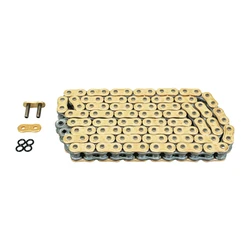 CHAINE MOTO AFAM 525 124 MAILLONS XS-RING HYPER RENFORCEE OR (A525XHR3-G 124L)