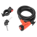 ANTIVOL VELO SPIRAL A CLE NEWTON DIAM 10 mm L 1.50 M NOIR MAT (AVEC SUPPORT)