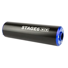 SILENCER - STAGE 6 ALUMINIUM Ø 60mm Black/blue (Left mounting)