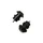 DIABOLO MOTO M6 ALU CNC TETE FRAISEE NOIR (PAIRE)  -AVOC-