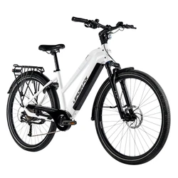 VELO ELECTRIQUE/VAE VTC 29 LEADER FOX SANDY FEMME BLANC BRILLANT 9V MOTEUR ROUE AR BAFANG 36V 45Nm BATTERIE 20Ah (18'' - H46cm - TAILLE M - POUR ADULTE DE 168cm à 178cm)